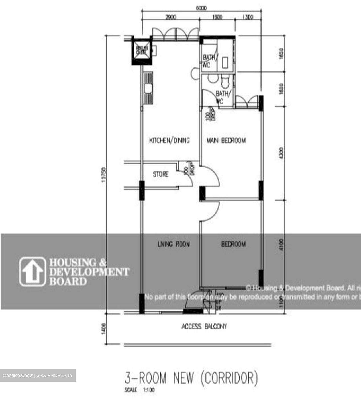 Blk 103 Eunos Vista (Bedok), HDB 3 Rooms #548944431